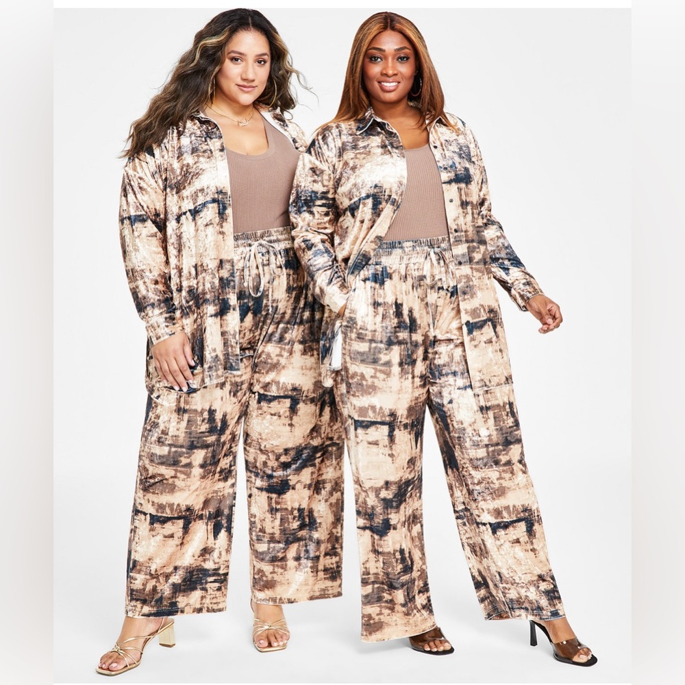 Comfy Velvet Wide-leg Lounge Set